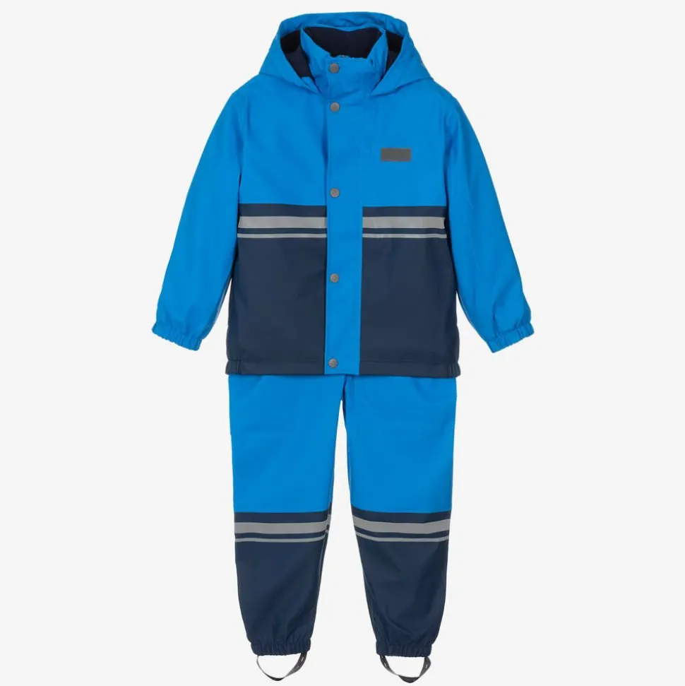 Blue Waterproof Raincoat & Salopettes