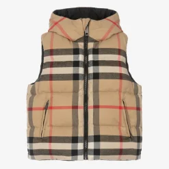 Boys Archive Beige Reversible Down Gilet
