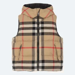 Boys Archive Beige Reversible Down Gilet