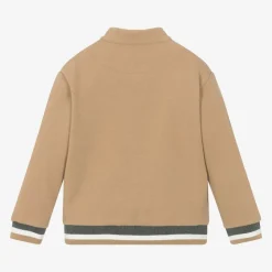 Boys Beige Bomber Jacket