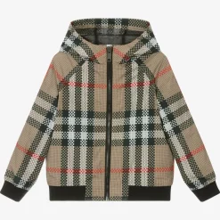 Boys Beige Check Jacket