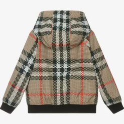 Boys Beige Check Jacket