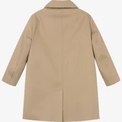 Boys Beige Check Reversible Car Coat