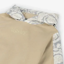 Boys Beige Cotton Barocco Print Hoodie