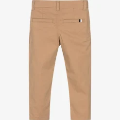 Boys Beige Cotton Chino Trousers