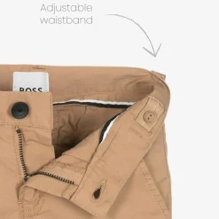 Boys Beige Cotton Chino Trousers