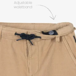 Boys Beige Cotton Needlecord Trousers