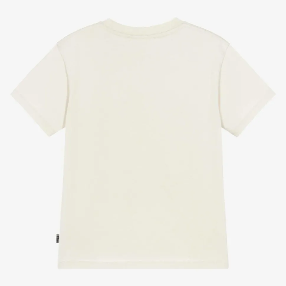 Boys Beige Cotton Out There T-Shirt