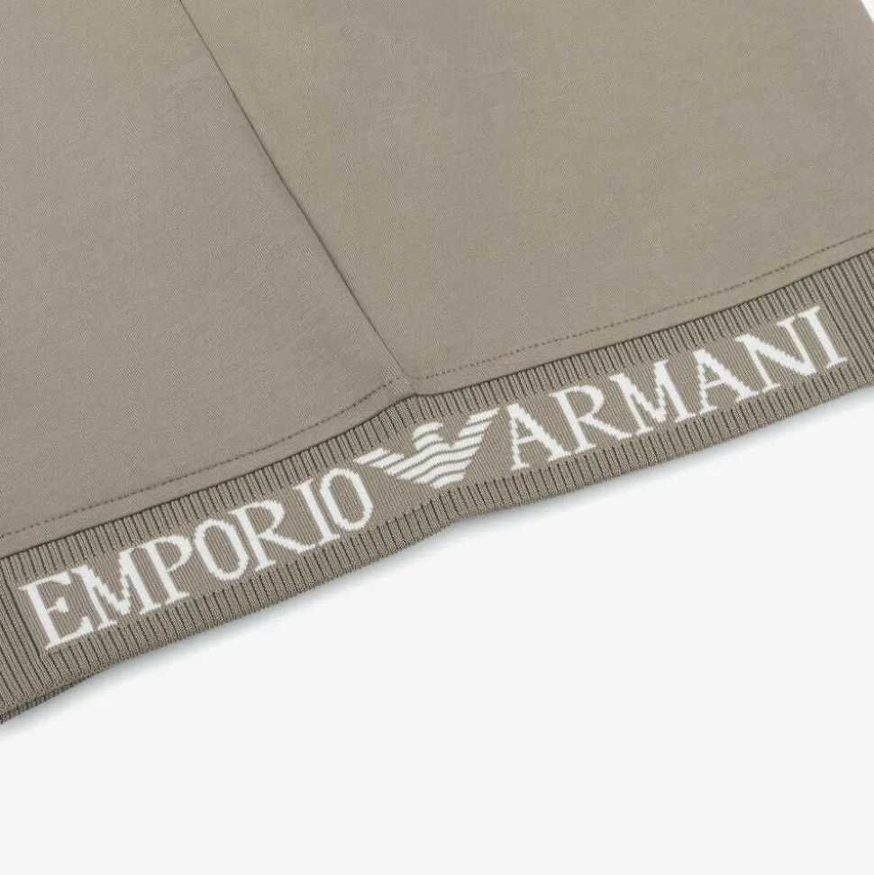 Boys Beige Cotton Sweatshirt