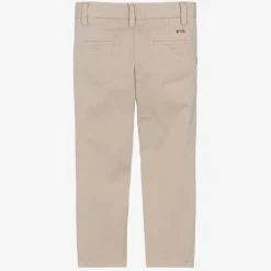 Boys Beige Cotton Trousers