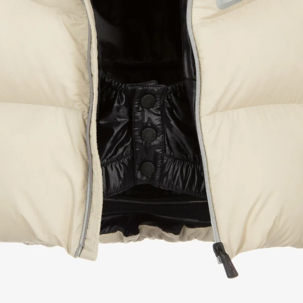 Boys Beige Down Padded Mandres Ski Jacket