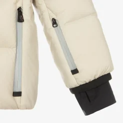 Boys Beige Down Padded Mandres Ski Jacket