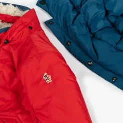 Boys Beige Fleece & Down Reversible Jacket