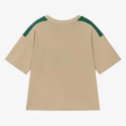 Boys Beige Organic Cotton T-Shirt