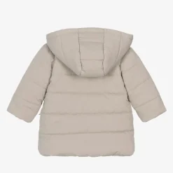 Boys Beige Puffer Coat