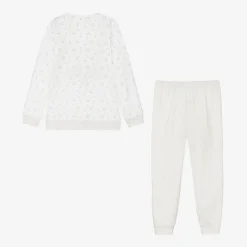 Boys Beige Striped Cotton Pyjamas