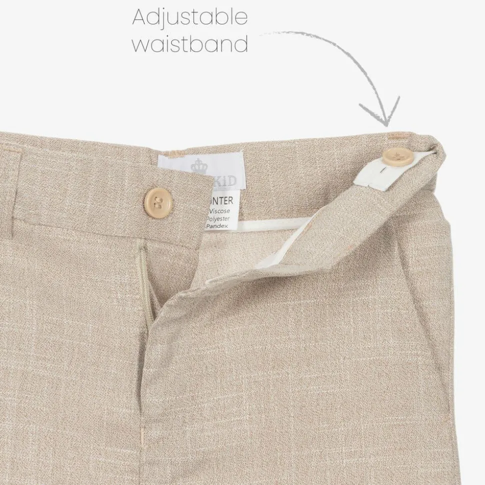 Boys Beige Trouser Suit