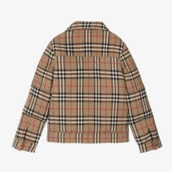 Boys Beige Vintage Check Jacket