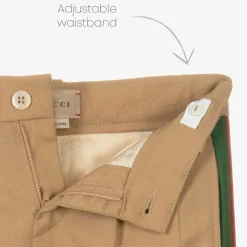 Boys Beige Wool Trousers