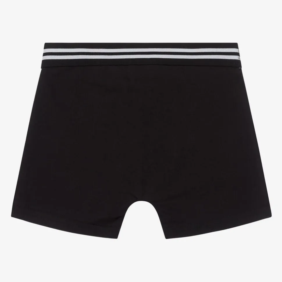 Boys Black & Grey Boxer Shorts (2 Pack)
