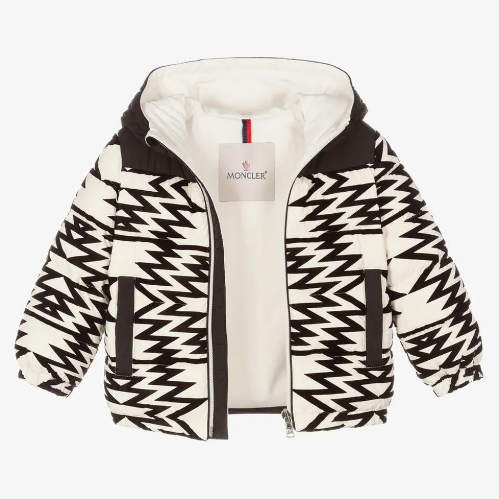 Boys Black & Ivory Down Jacket