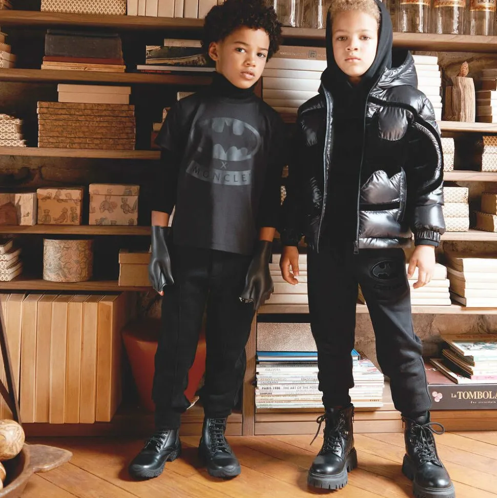 Boys Black Cotton Batman Hoodie