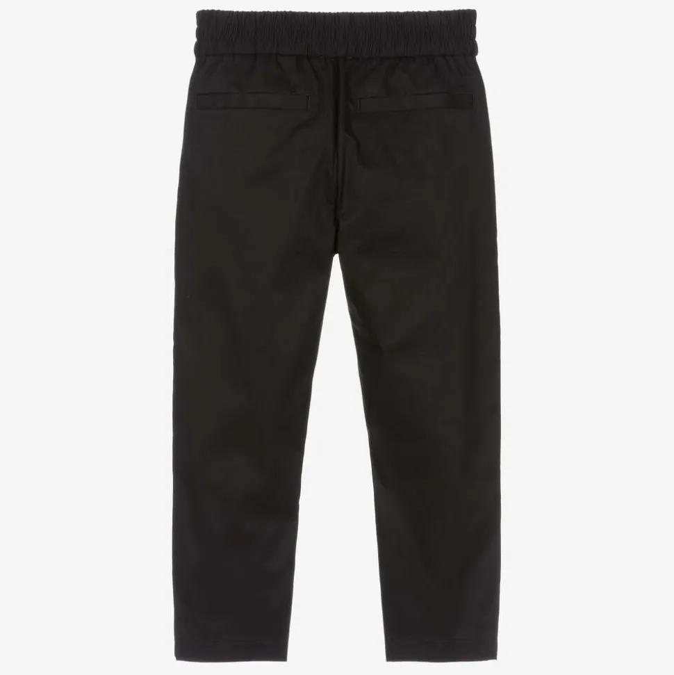 Boys Black Cotton EKD Trousers