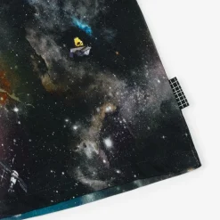 Boys Black Cotton Galaxy T-Shirt