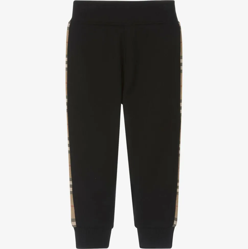 Boys Black Cotton Joggers