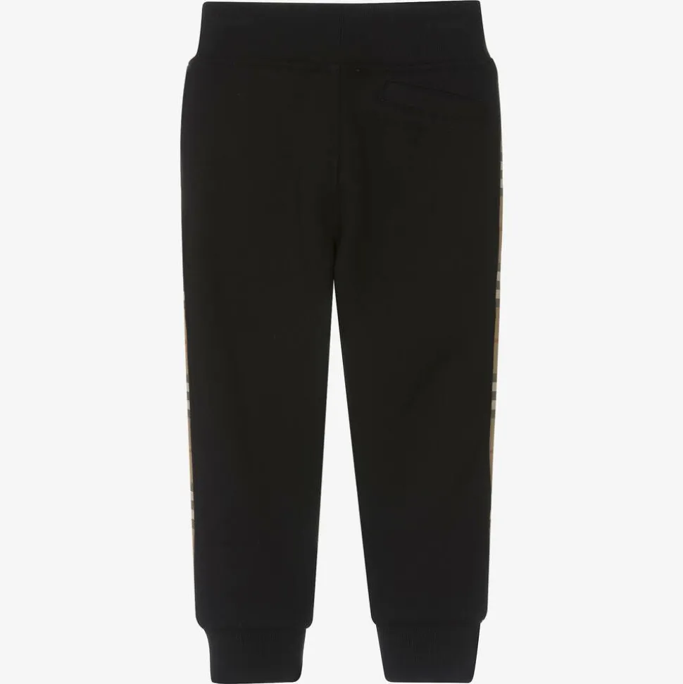 Boys Black Cotton Joggers