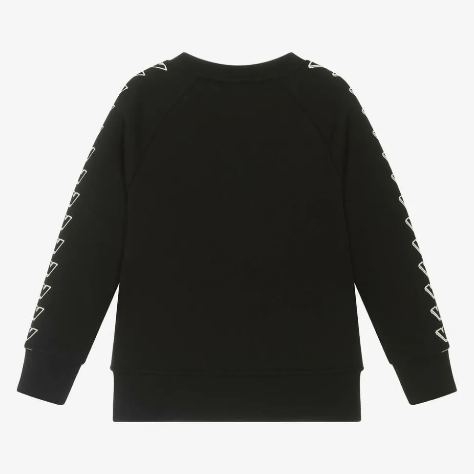 Boys Black Cotton Sweatshirt