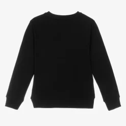 Boys Black Cotton Sweatshirt