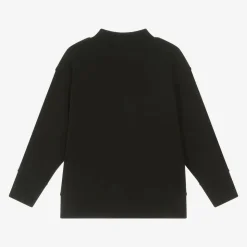 Boys Black Cotton Sweatshirt