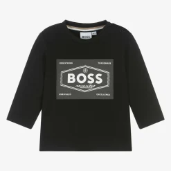 Boys Black Cotton Top