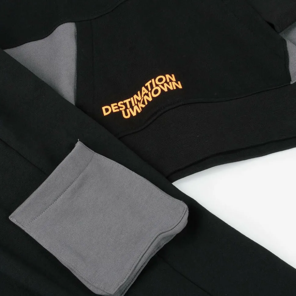 Boys Black Cotton Tracksuit