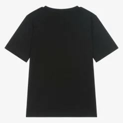 Boys Black Cotton T-Shirt