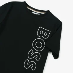 Boys Black Cotton T-Shirt