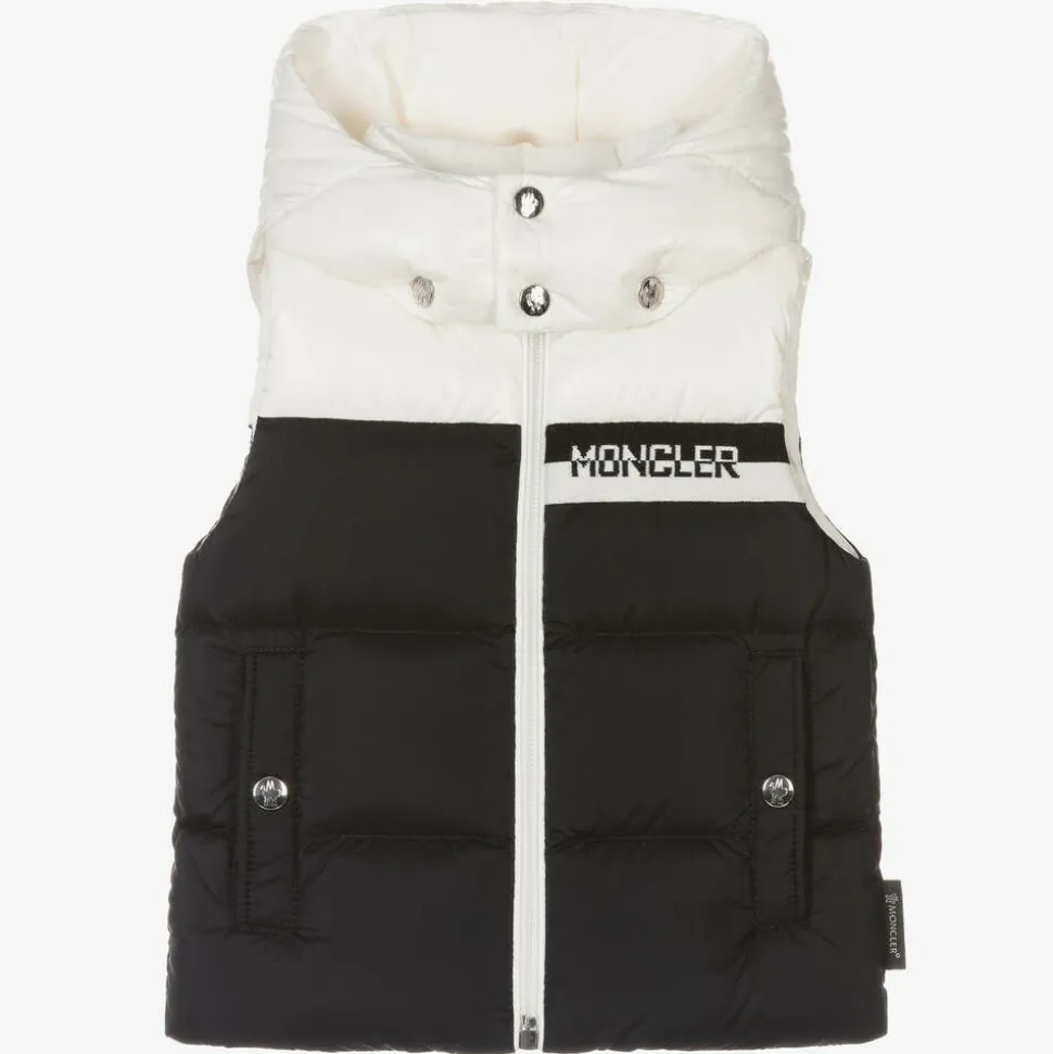 Boys Black Down Padded Gilet