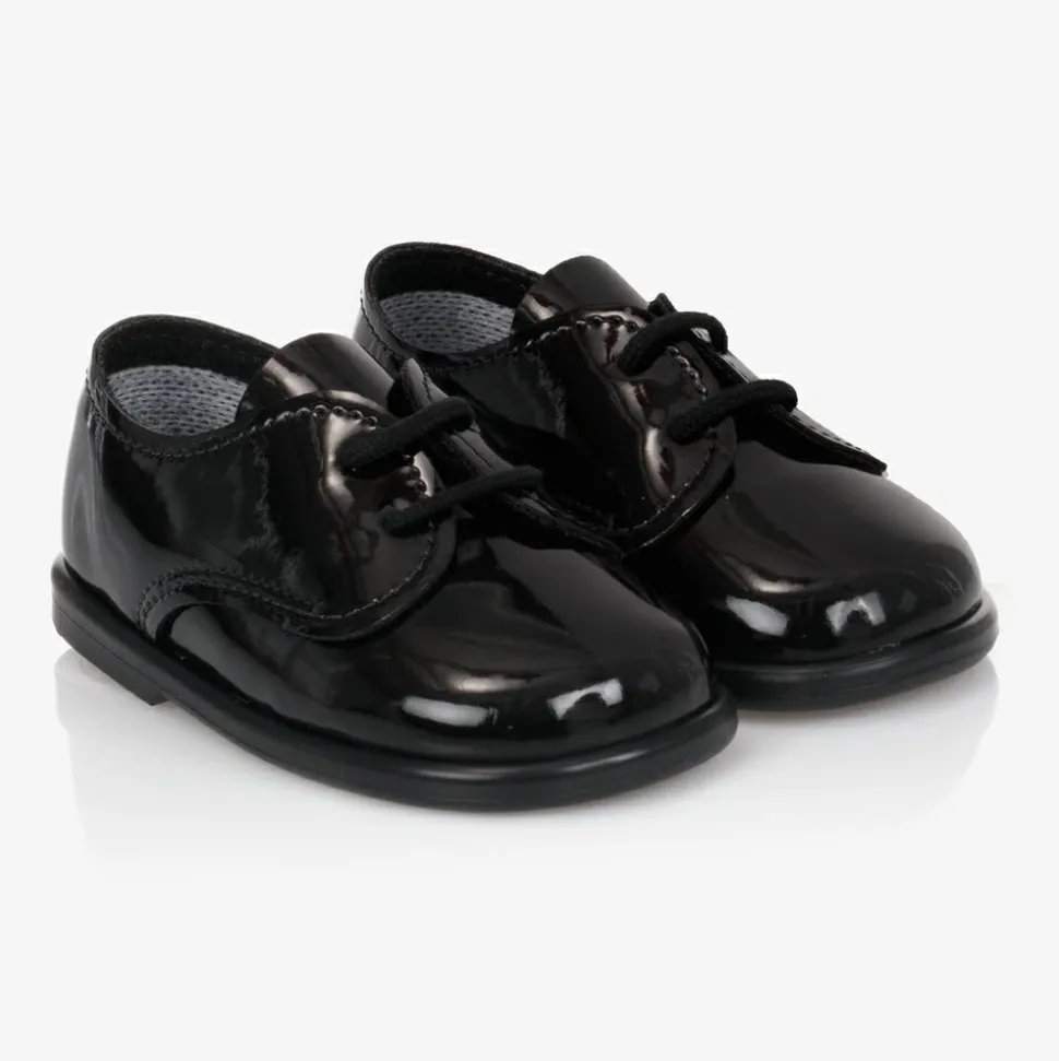 Boys Black First Walker Shoes
