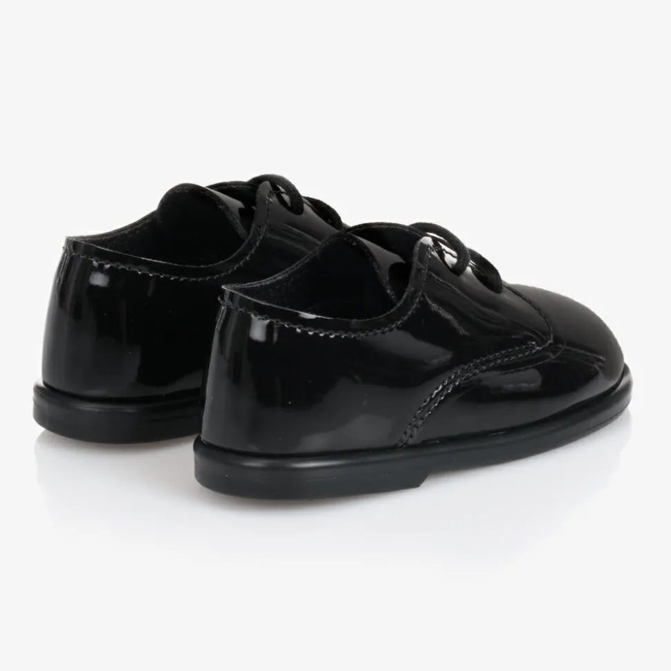 Boys Black First Walker Shoes