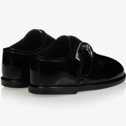 Boys Black First-Walker Shoes