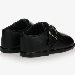 Boys Black First-Walker Shoes