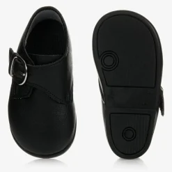 Boys Black First-Walker Shoes