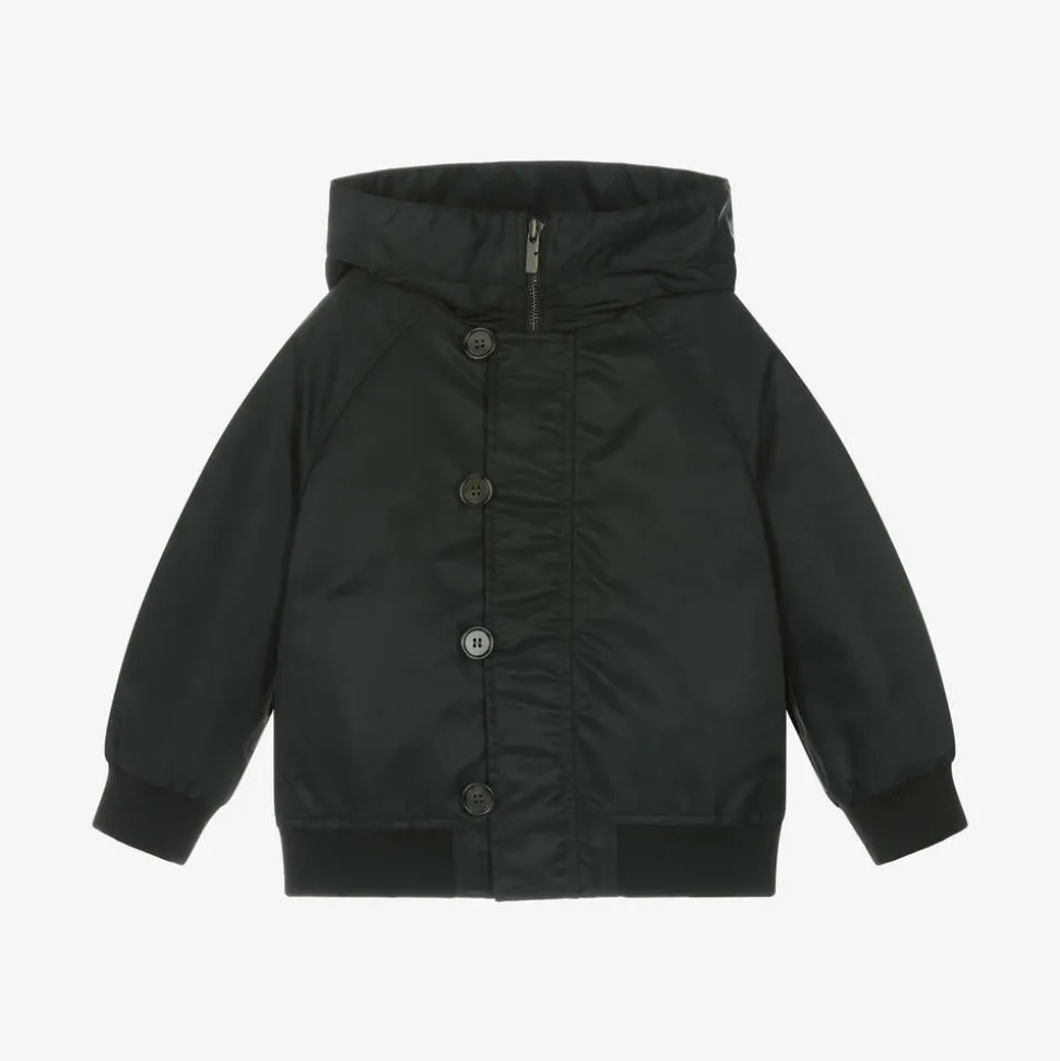 Boys Black Hooded Jacket
