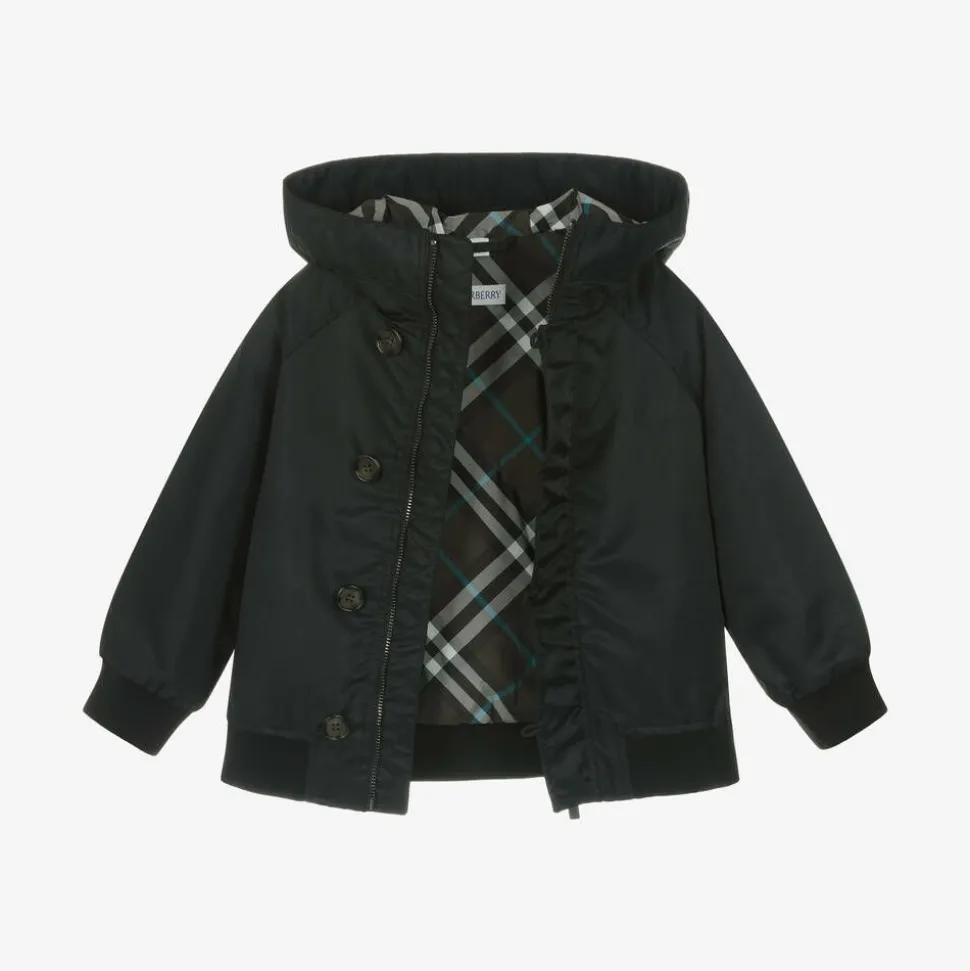 Boys Black Hooded Jacket