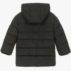 Boys Black Hooded Puffer Coat