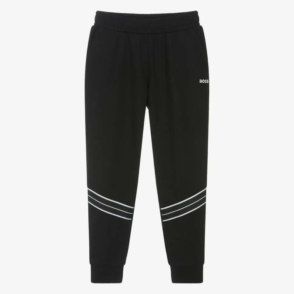 Boys Black Jersey Joggers