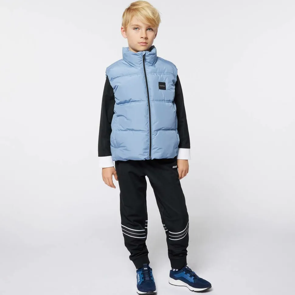 Boys Black Jersey Joggers