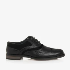 Boys Black Lace-Up Brogues