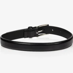 Boys Black Leather Belt